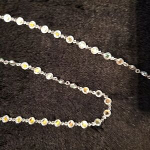 Touchstone wrap necklace, aurora borealis